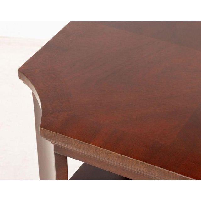 Late 20th Century Georgian Style Mahogany 2-Tier Side Table For Sale - Image 5 of 9