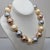 Monet Vintage 1985 Signed Monet Multi-Color Big Faux-Pearl Necklace For Sale - Image 4 of 8