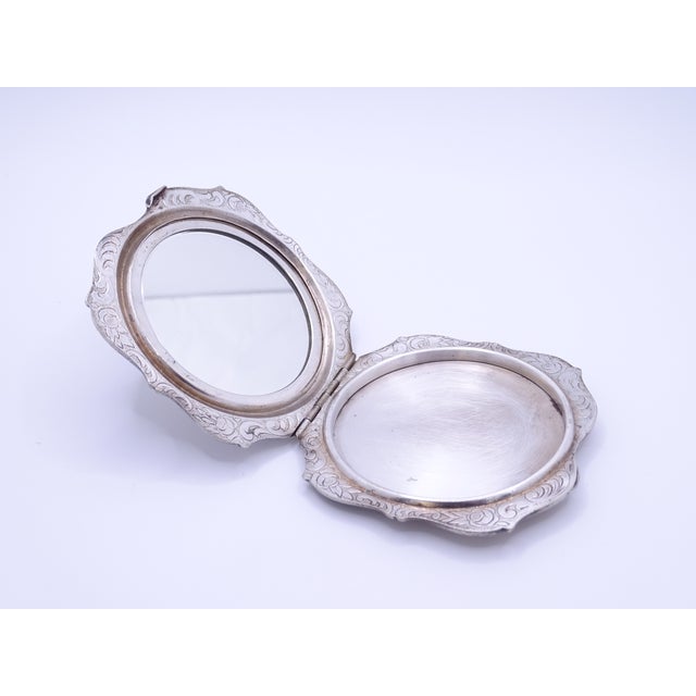 Art Nouveau Powder with Mirror and Silver Plate, France, 1890s For Sale - Image 11 of 18