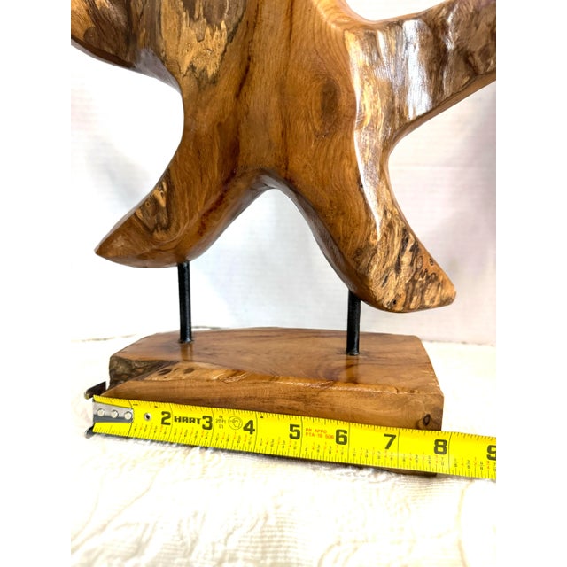 1990s Large Solid Wood Starfish Sculpture For Sale - Image 4 of 12