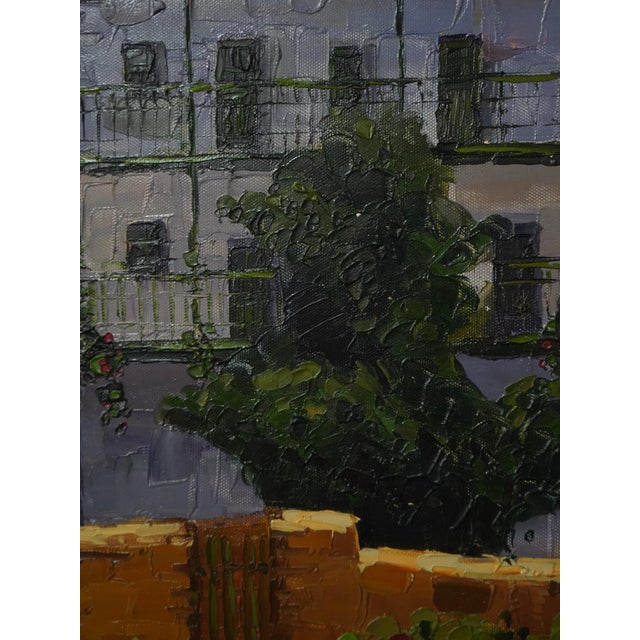 Paint Maison Artist Signed Mediterranean Oil Painting on Canvas For Sale - Image 7 of 11