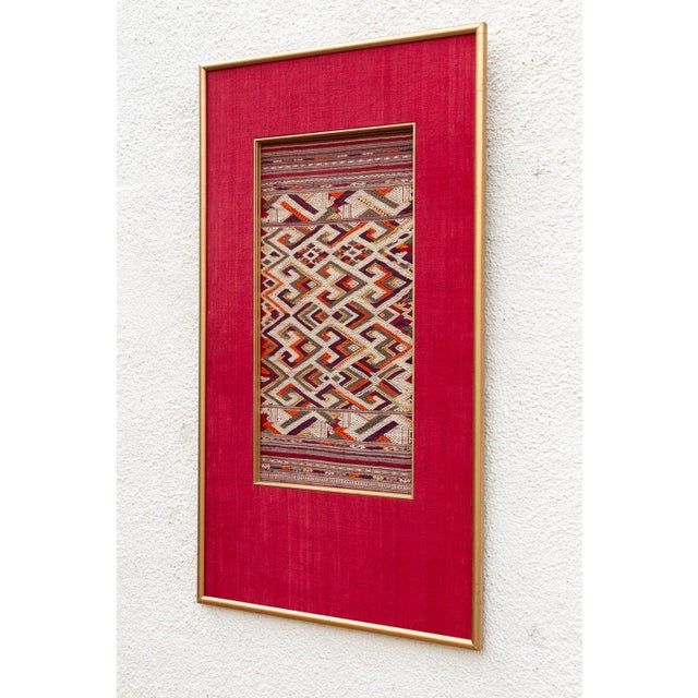 Folk Art Antique Andean Highlands Textile Fragment Wall Art For Sale - Image 3 of 9
