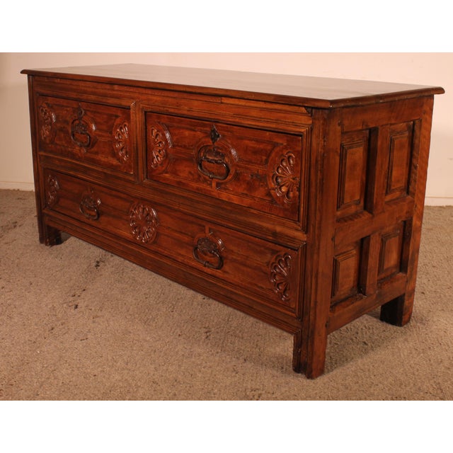 Spanish Renaissance Sacristy Furniture in Walnut, 1600s For Sale - Image 4 of 13