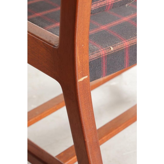 1960s Armchairs with Wood Frame by Christian Hvidt for Søborg Møbelfabrik, Denmark, 1960s, Set of 4 For Sale - Image 5 of 6