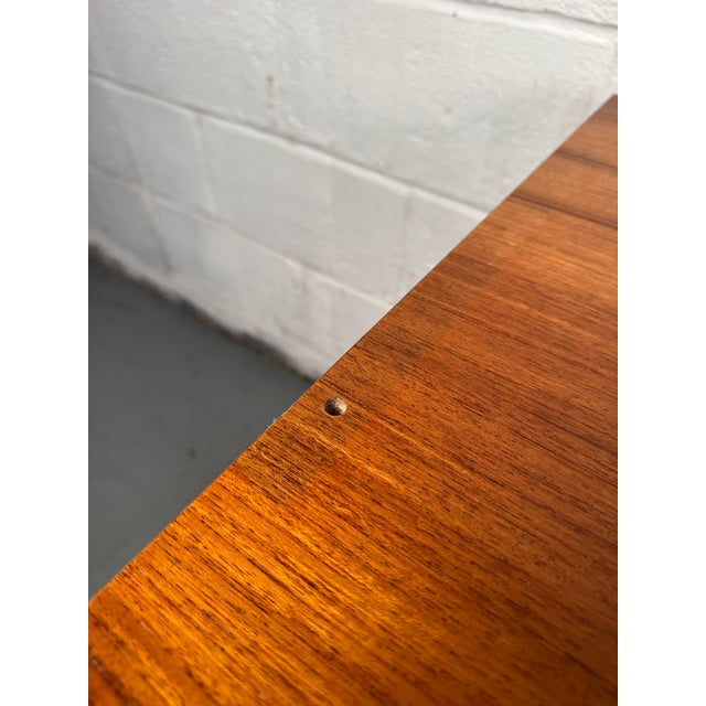 Mid-Century Curved Danish Teak Console For Sale - Image 12 of 15