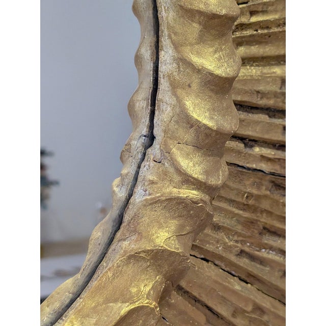 Large Sun Mirror in Carved and Gilded Wood, 1950s For Sale - Image 17 of 18