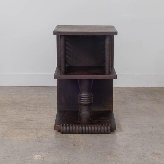 Pair of 1940s French Oak End Tables by Charles Dudouyt, Attributed For Sale - Image 10 of 15