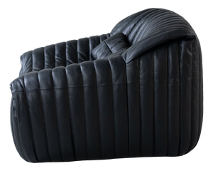 Vintage Sandra Chair in Black Leather by Annie Hieronimus for Ligne Roset, 1973