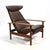 This exceptional lounge chair by Sven Ivar Dysthe for Dokka Mobler is a handsome, powerful design. With a frame of solid...
