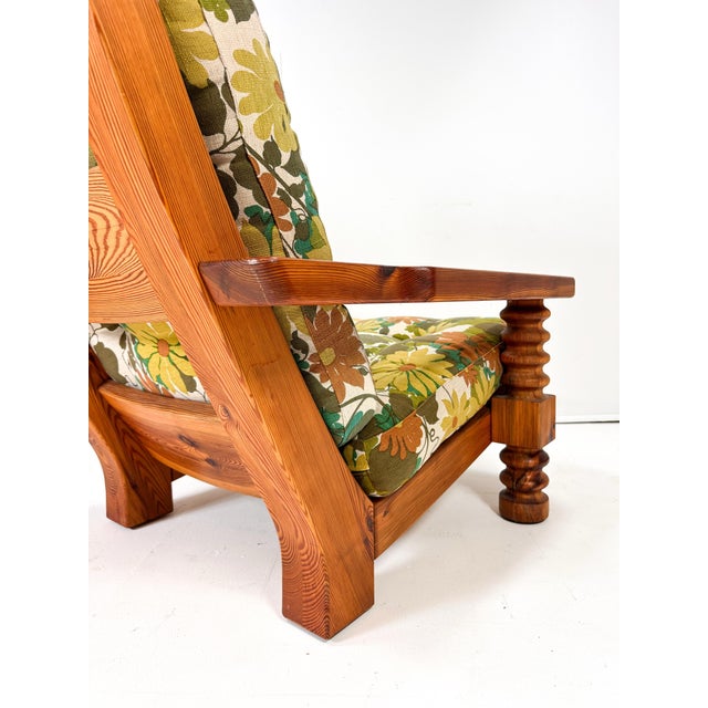 Pair of 1970s Swedish Pine "Tälja" Lounge Chairs by Sven and Christian Larsson For Sale - Image 10 of 11