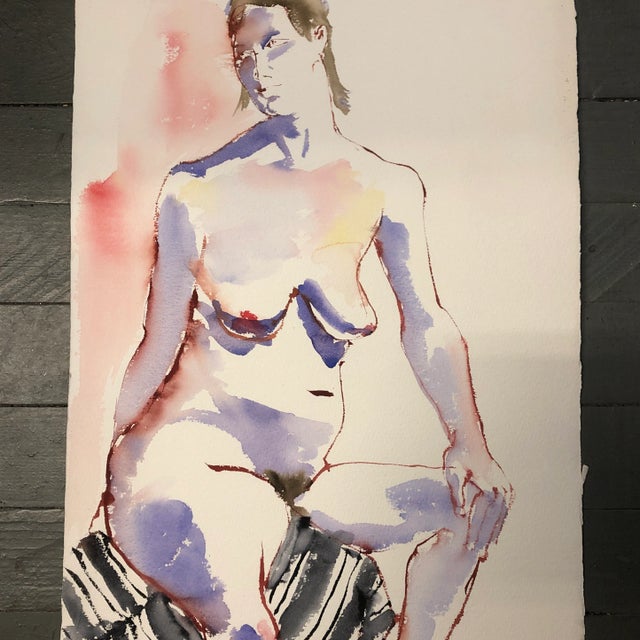 Original 15 x 22 watercolor painting on paper unsigned Unframed