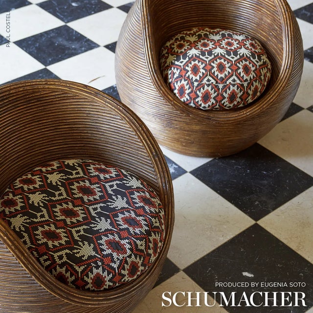 Not Yet Made - Made To Order SAMPLE - Schumacher x Johanna Ortiz Andean Tribute Embroidery Fabric In Aubergine For Sale - Image 5 of 5