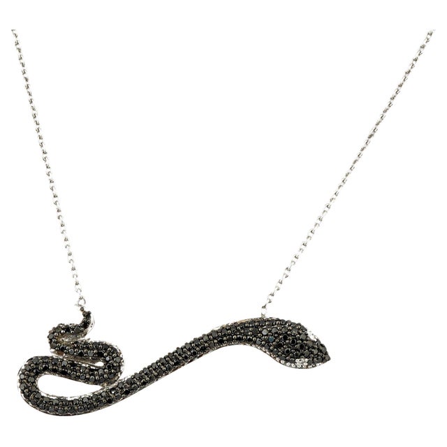 Early 21st Century Natural diamond 0.56cts Snake pendant in 18k gold For Sale - Image 5 of 18