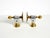 A pair of heavy, beautiful, decorative 1980s bookends made of brass and chrome by Vereinigte Werkstätten. High-quality,...