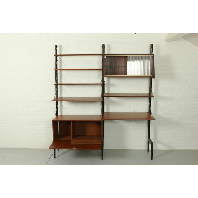 Teak Modular Wall System by Louis Van Teeffelen for Wébé, 1950s For Sale - Image 9 of 14