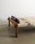 Low Mid-Century Danish Wood, Canvas, Leather and Sheepskin Daybed by Tage Poulsen, 1950s For Sale - Image 6 of 9