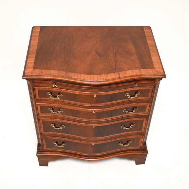 Wood Vintage Georgian Style Chest of Drawers, 1930 For Sale - Image 7 of 11