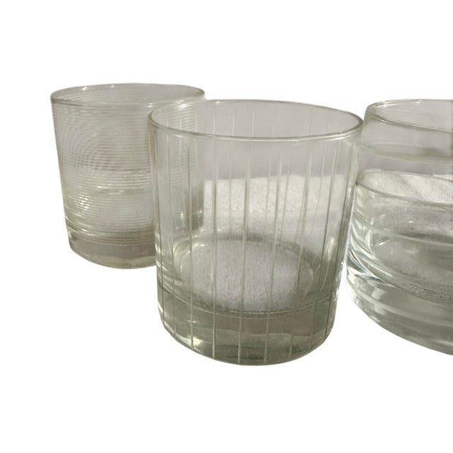 Vintage Glass Double Old Fashioned Whiskey Glasses by Mikasa, 'Cheers' Collection - Set of Four For Sale In Birmingham - Image 6 of 9