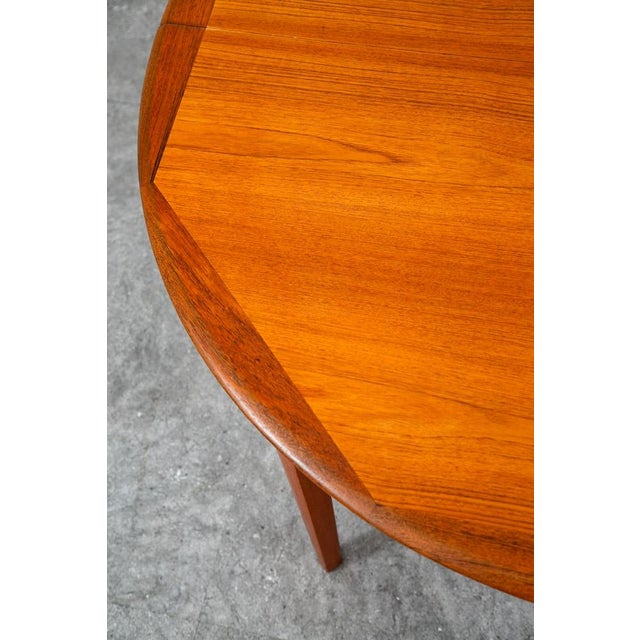 Wood 1960s Mid Century Danish Dining Table Teak Round Square Expanding Leaf Oval Denmark For Sale - Image 7 of 12