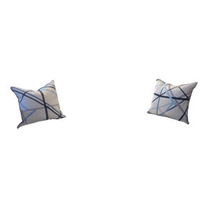 Kelly Wearstler Blue Zig-Zag Pillows