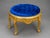 Wood 1980s Italian Rococo Gold Beech Blue Velvet Bench - 1 Pc For Sale - Image 7 of 12