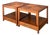Vintage Baker Milling Road Campaign Side Tables - A Pair For Sale