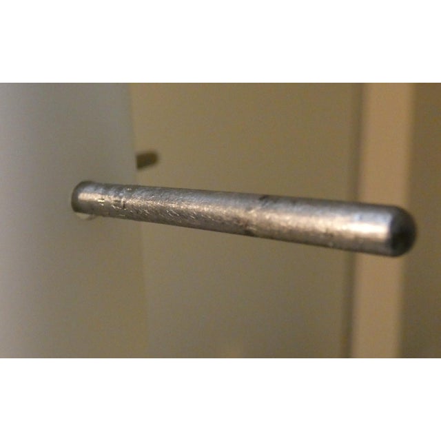 Metal Mid-Century Pendant Lamp in Opaline Glass and Iron, Italy, 1950s For Sale - Image 7 of 14