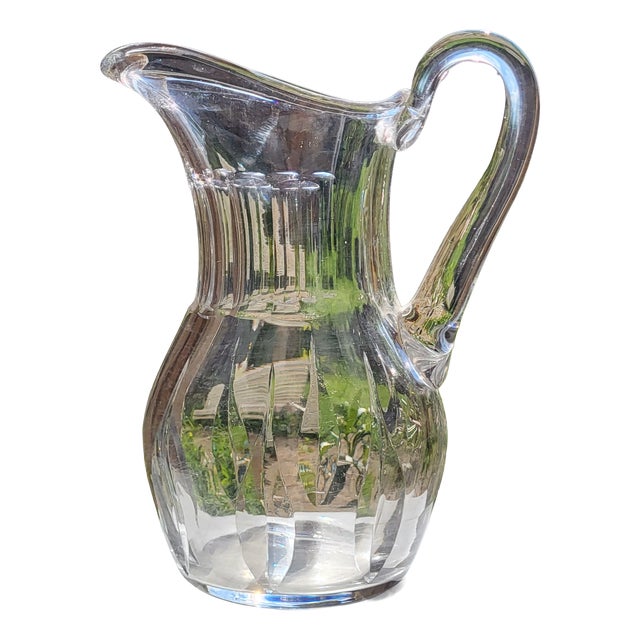 Crystal Pitcher with Cerdagne Pattern from Saint Louis, 1950s For Sale