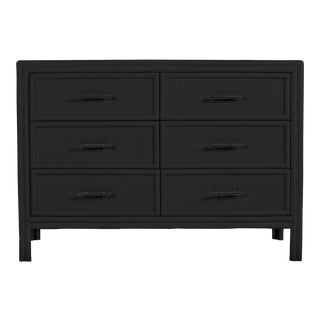 Bermuda Six-Drawer Dresser - Black For Sale