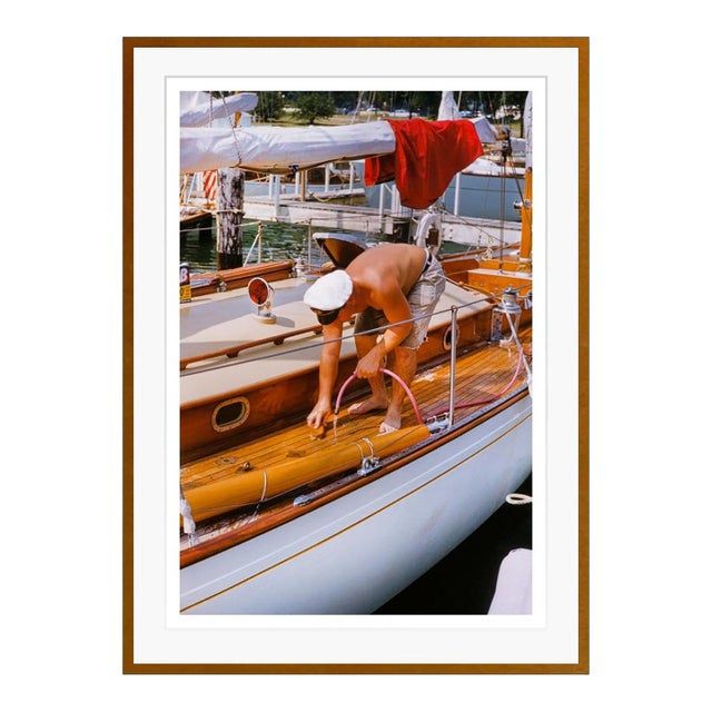 Toni Frissell 'Chicago Yacht Club Race to Mackinac' Archival Pigment Print Framed in Brown For Sale