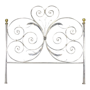 Louis XV Style Custom-Made Steel and Brass King Size Headboard Vesey Style
