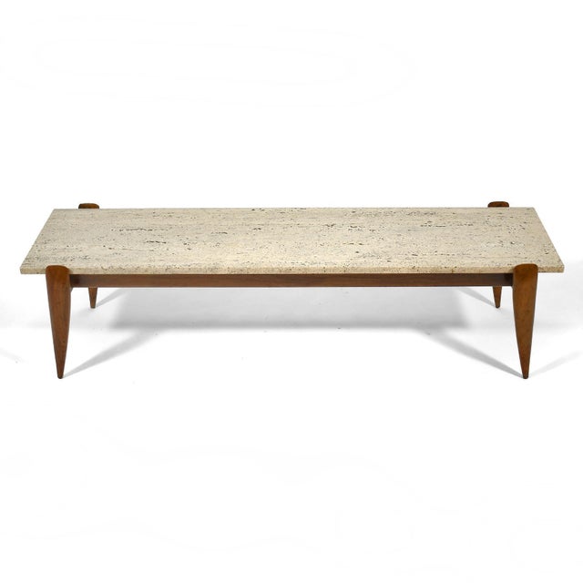 Gio Ponti Travertine Coffee Table For Sale - Image 9 of 11