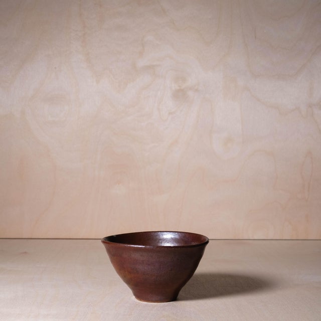 Modern Late 20th Century Handmade Red Earth Tone Ceramic Bowl For Sale - Image 3 of 9