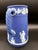 This Antique Wedgwood Jasperware Dark Blue Jug Pitcher from 1891-1908 is a charming piece of collectible dinnerware....