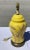 Mid-Century Modern 1970s Mid-Century Yellow Ceramic Lamp With Floral Design For Sale - Image 3 of 6