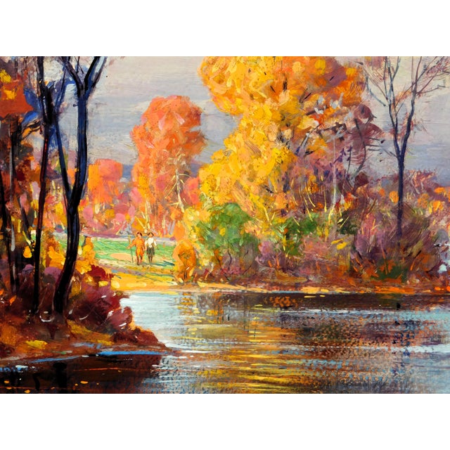 Impressionist Frank M Lamb B.1861 Mass. Artist, Oil Painting For Sale - Image 3 of 3