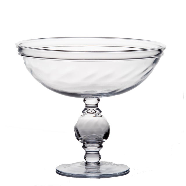 Contemporary Optic Footed Compote For Sale - Image 3 of 3