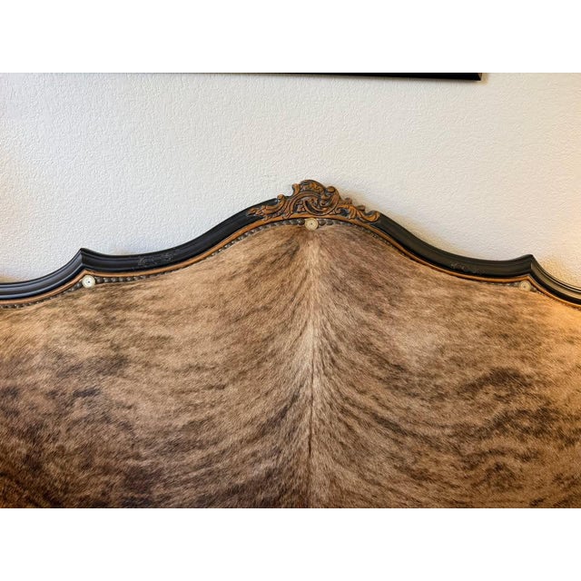 Old Hickory Furniture Co. Attributed Old Hickory Tannery Genuine Cow Hide and Leather Sofa For Sale - Image 4 of 4