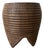 Carved Walnut Fluted Side Table – Sculptural Artisan Design For Sale