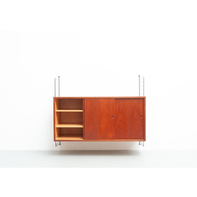 String Wall Sideboard in Teak by Kajsa & Nisse Strinning, 1950s For Sale - Image 4 of 13