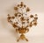 Antique French Candelabra Gold Bronze Brass Church Candelabra Opaline Glass Flowers For Sale - Image 9 of 11
