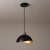 1970s Luna Bella Pendant Light Small - Matte Black, Weathered Brass For Sale - Image 4 of 10
