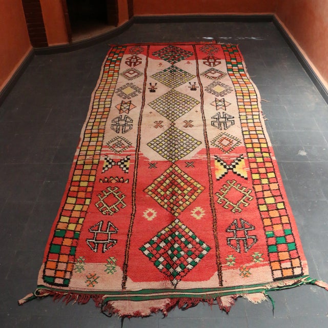 Boho Vintage 5x11 Ft Moroccan Rug For Sale In Cleveland - Image 6 of 9