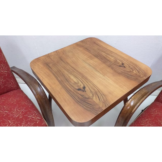 H 269 Armchairs and Spider Table by Jindrich Halabala, 1940s, Set of 3 For Sale - Image 4 of 18