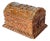 Vintage Carved Wood Casket Box For Sale