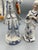 Mid 20th Century Vintage Italian Blue & White Porcelain Musical Figurines With Gold Accents, Pair For Sale - Image 5 of 8
