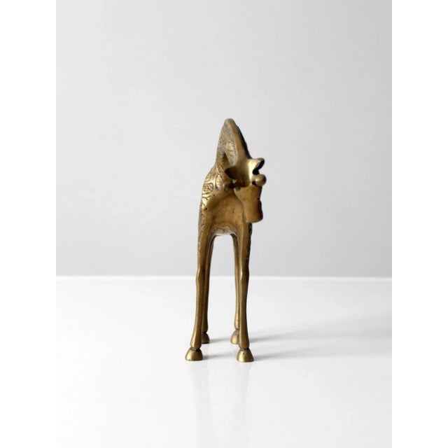 Mid-Century Modern Mid-Century Brass Giraffe For Sale - Image 3 of 12