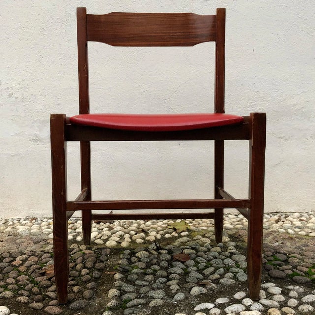 Mid-Century Dining Chairs in Skai and Beech by Gianfranco Frattini, 1960s, Set of 4 For Sale - Image 15 of 18