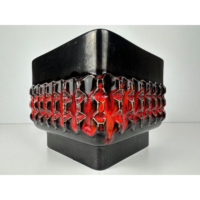 Black Vintage Flower Pot from Fohr Keramik, 1950s For Sale - Image 8 of 11