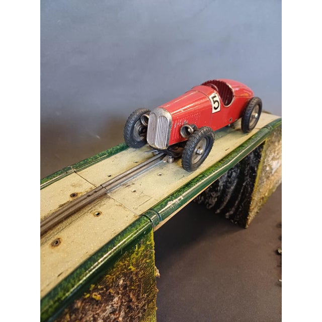13301 G/3 Race Track with Red No. 5 Racing Car from Märklin, 1930s For Sale - Image 6 of 18